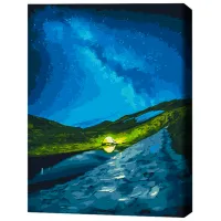 Картина по номерам BrushMe Кемпинг под звездами 50 x 40 см/ Вертикальная photo 3