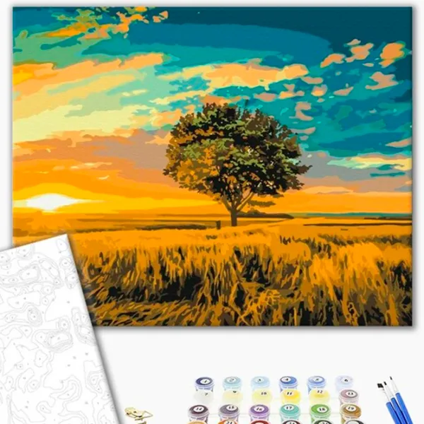 Картина по номерам BrushMe Золотой закат 50 x 40 см/ Горизонтальная photo 2