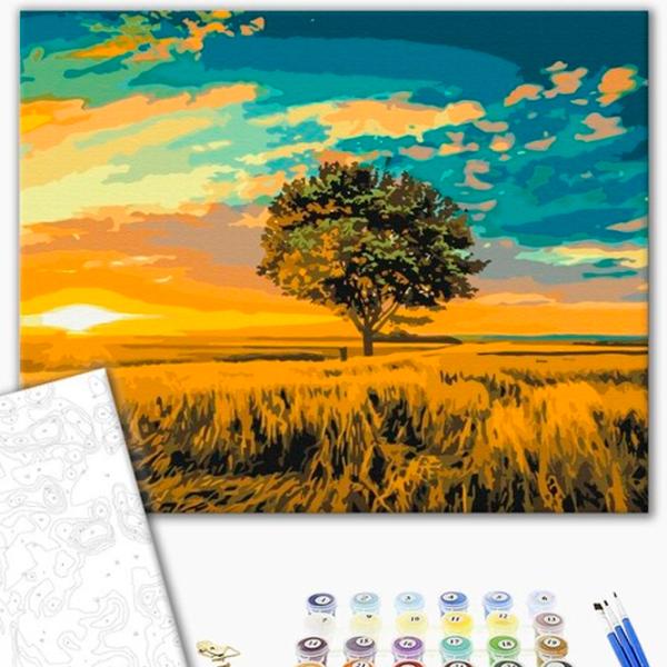 Картина по номерам BrushMe Золотой закат 50 x 40 см/ Горизонтальная photo 2