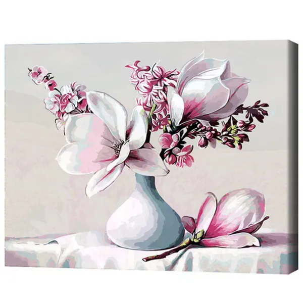Картина по номерам BrushMe Букет магнолий 50 x 40 см/ Горизонтальная photo 3