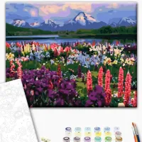 Картина по номерам BrushMe Долина полевых цветов 50 x 40 см/ Горизонтальная photo 2