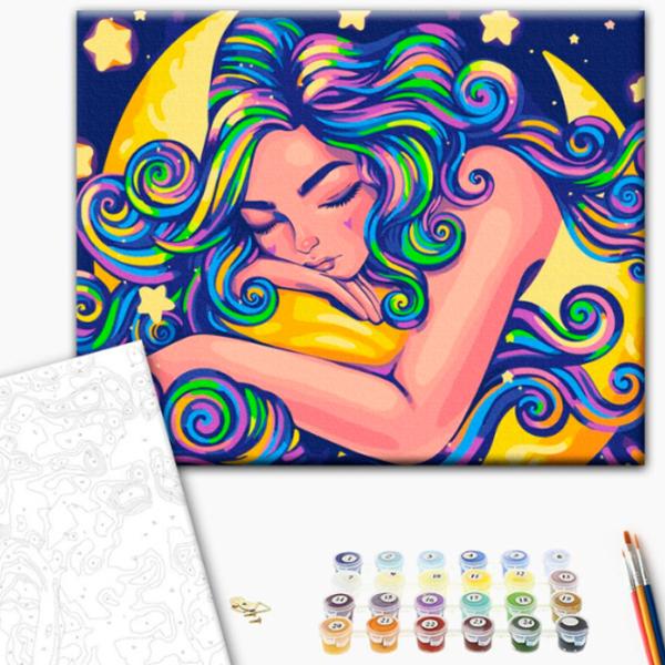 Картина по номерам BrushMe Неоновый сон 50 x 40 см/ Горизонтальная photo 2