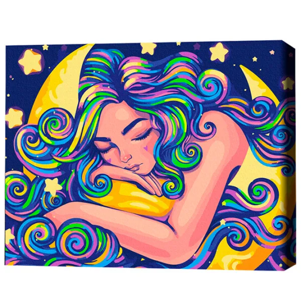 Картина по номерам BrushMe Неоновый сон 50 x 40 см/ Горизонтальная photo 3