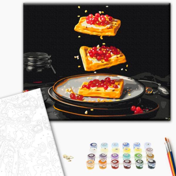 Pictură pe numere BrushMe Micul dejun în detalii 50 x 40 cm/ Orizontală photo 2