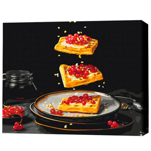 Pictură pe numere BrushMe Micul dejun în detalii 50 x 40 cm/ Orizontală photo 3