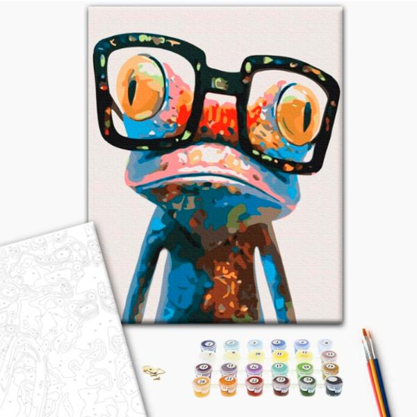 Картина по номерам BrushMe Лягушка в очках 50 x 40 см/ Вертикальная photo 2