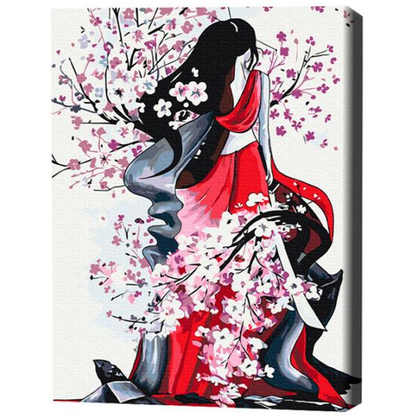 Pictură pe numere BrushMe Puterea Sakurei 50 x 40 cm/ Verticală photo 3