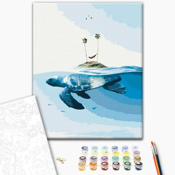 Картина по номерам BrushMe Черепаший остров 50 x 40 см/ Вертикальная photo 2