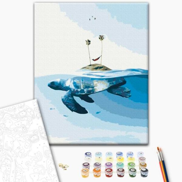 Картина по номерам BrushMe Черепаший остров 50 x 40 см/ Вертикальная photo 2
