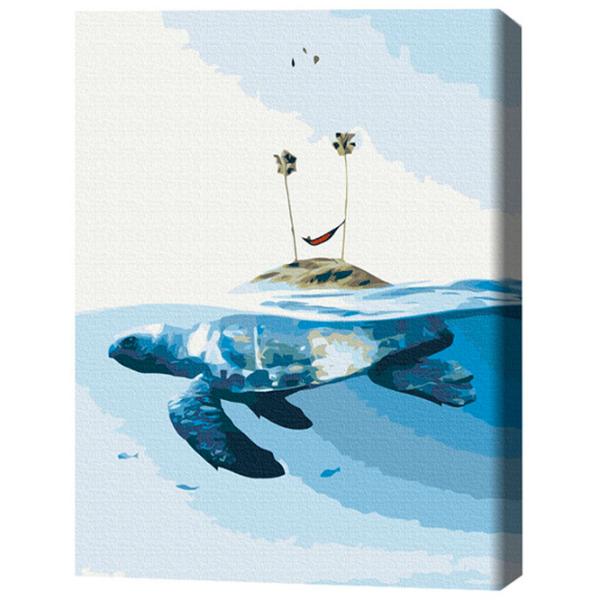 Картина по номерам BrushMe Черепаший остров 50 x 40 см/ Вертикальная photo 3