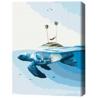 Картина по номерам BrushMe Черепаший остров 50 x 40 см/ Вертикальная photo 3