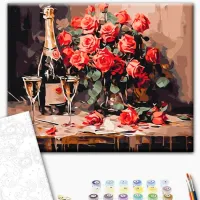 Картина по номерам BrushMe Шампанское на двоих 50 x 40 см/ Горизонтальная photo 2
