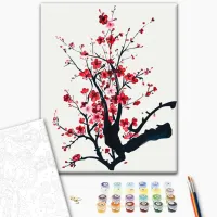Картина по номерам BrushMe Ветка сакуры 50 x 40 см/ Вертикальная photo 2