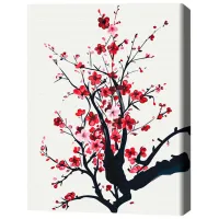 Картина по номерам BrushMe Ветка сакуры 50 x 40 см/ Вертикальная photo 3