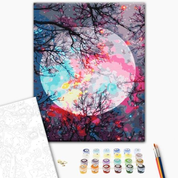 Картина по номерам BrushMe С видом на луну 50 x 40 см/ Вертикальная photo 2