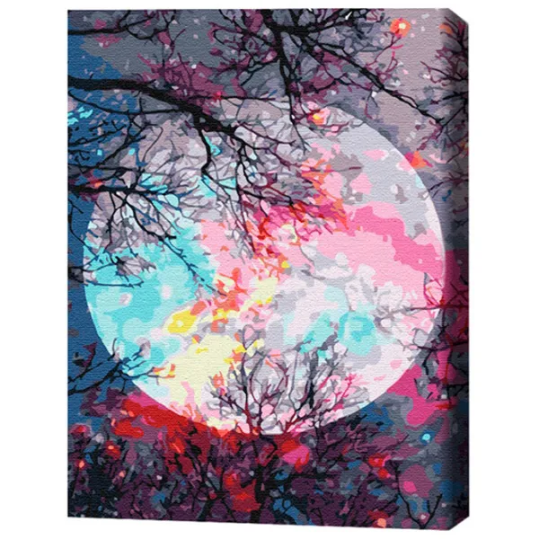 Картина по номерам BrushMe С видом на луну 50 x 40 см/ Вертикальная photo 3