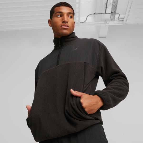 Толстовка для мужчин Puma Classics Utility Polar Fleece Half-Zip Прямой/ Черный photo 3