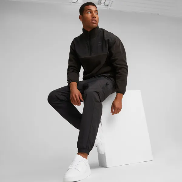 Толстовка для мужчин Puma Classics Utility Polar Fleece Half-Zip Прямой/ Черный photo 5