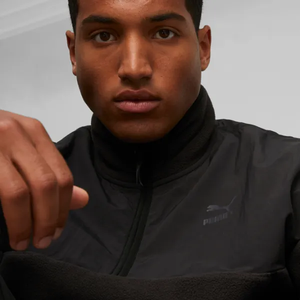Толстовка для мужчин Puma Classics Utility Polar Fleece Half-Zip Прямой/ Черный photo 7