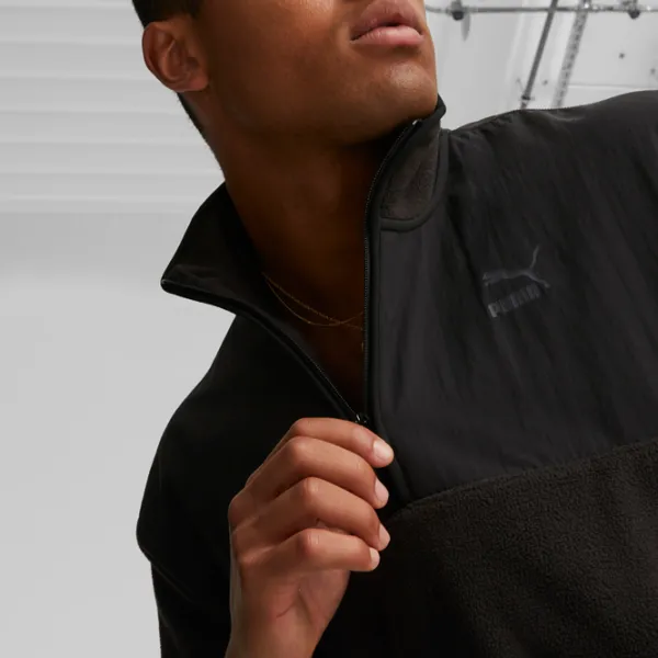 Толстовка для мужчин Puma Classics Utility Polar Fleece Half-Zip Прямой/ Черный photo 6