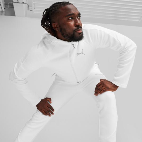 Hanorac pentru bărbați Puma Evostripe Full-Zip Hoodie Dk Drept/ White photo 3