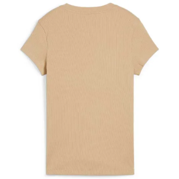 Футболка для женщин Puma Classics Ribbed Slim Tee 42% полиэстер/ Бежевый photo 2