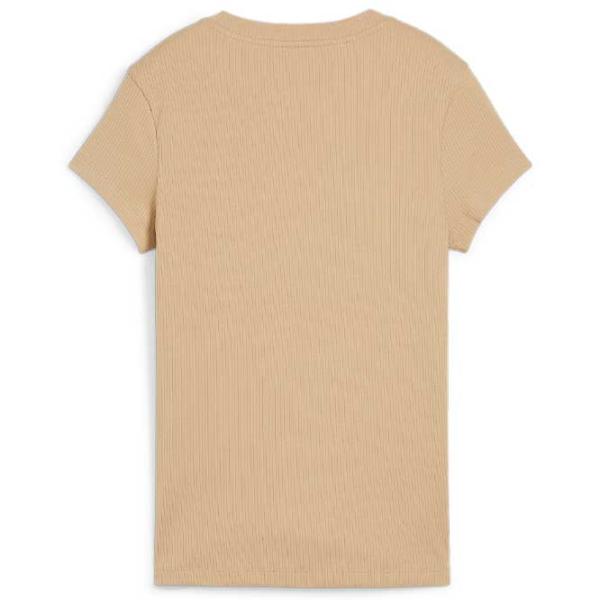 Футболка для женщин Puma Classics Ribbed Slim Tee 42% полиэстер/ Бежевый photo 2