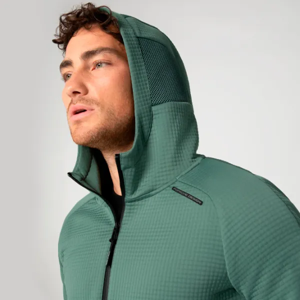 Hanorac pentru bărbați Puma Porsche Hooded Sweat Jacket Drept/ Green photo 5