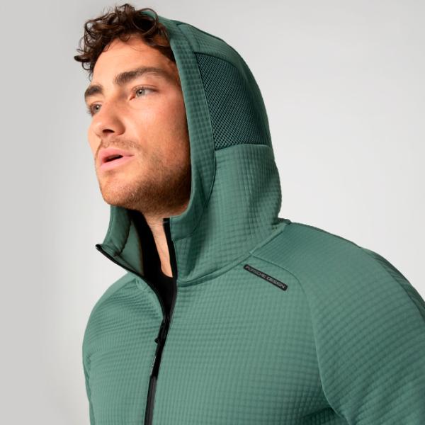 Hanorac pentru bărbați Puma Porsche Hooded Sweat Jacket Drept/ Green photo 5