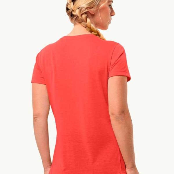 Tricou pentru femei Jack Wolfskin Vonnan S|S T W 100% poliester/ Red photo 3