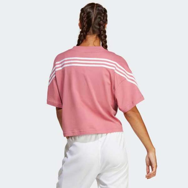 Tricou pentru femei Adidas Fi 3S Tee 100% bumbac/ Brown photo 3 Tricou pentru femei Adidas Fi 3S Tee 100% bumbac/ Brown photo 3