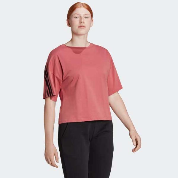 Tricou pentru femei Adidas W Fi 3S Tee 100% bumbac/ Coral photo 4
