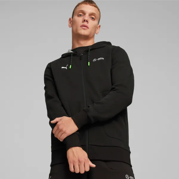 Толстовка для мужчин Puma Mapf1 Hooded Sweat Jacket Прямой/ Black Silver photo 3