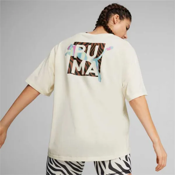 Футболка для женщин Puma Animal Remix Boyfriend Tee 25% вискоза/ Бежевый photo 4