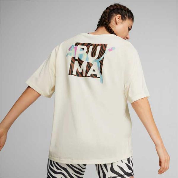 Tricou pentru femei Puma Animal Remix Boyfriend Tee 25% vascoza/ Beige photo 4