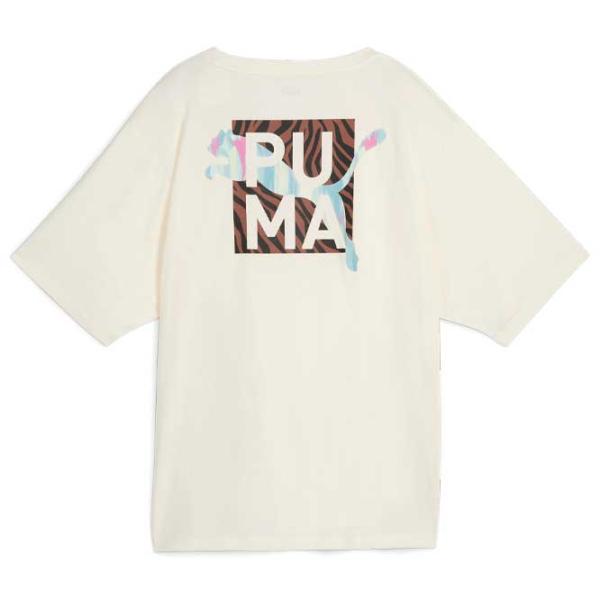 Tricou pentru femei Puma Animal Remix Boyfriend Tee 25% vascoza/ Beige photo 2