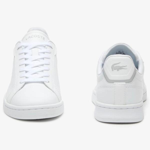 Ghete pentru femei Lacoste Carnaby Pro BL Leather Tonal Primăvară - vară/ White photo 4