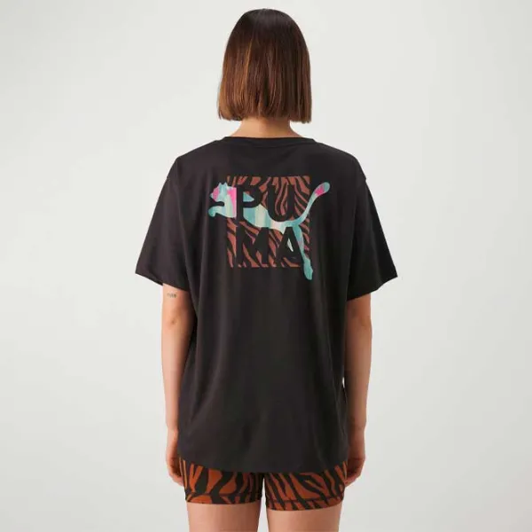 Tricou pentru femei Puma Animal Remix Boyfriend Tee 25% vascoza/ Black photo 5