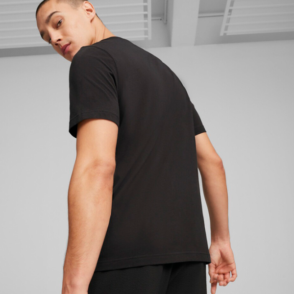 Tricou pentru bărbați Puma Team Graphic Tee 100% bumbac/ Black photo 4