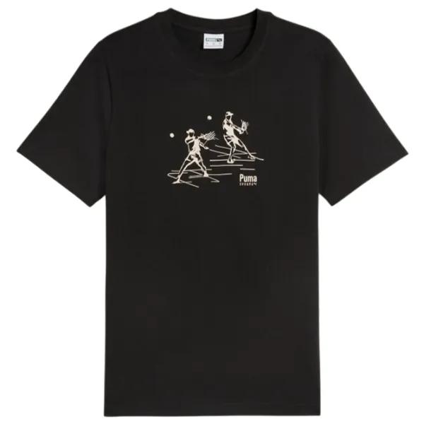 Tricou pentru bărbați Puma Team Graphic Tee 100% bumbac/ Black photo 5