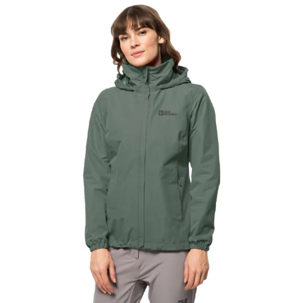 Ветровка для женщин Jack Wolfskin Stormy Point 2l Jkt W Демисезон/ Зелёный photo 2