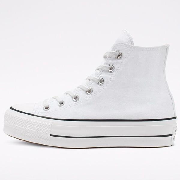 Ghete pentru femei Converse Chuck Taylor All Star Canvas Platform High Top Demisezon/ White photo 2