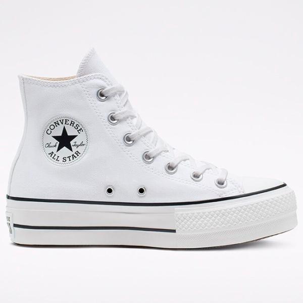 Ghete pentru femei Converse Chuck Taylor All Star Canvas Platform High Top Demisezon/ White photo 3