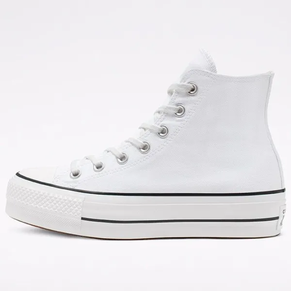 Ghete pentru femei Converse Chuck Taylor All Star Canvas Platform High Top Demisezon/ White photo 2