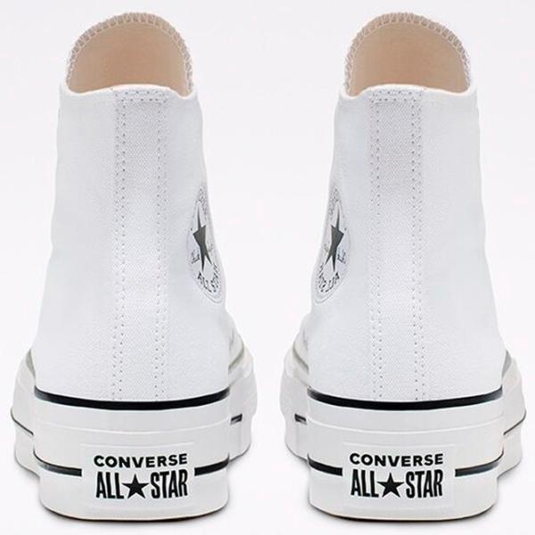 Ghete pentru femei Converse Chuck Taylor All Star Canvas Platform High Top Demisezon/ White photo 5