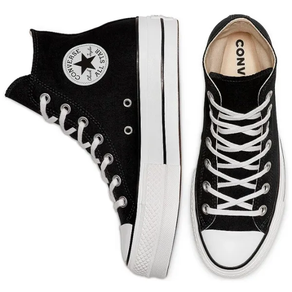 Ghete pentru femei Converse Chuck Taylor All Star Canvas Platform High Top Demisezon/ Black photo 4