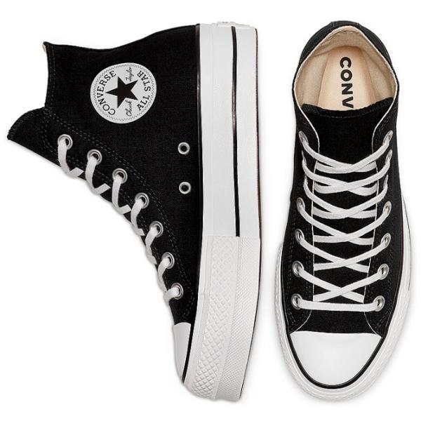 Ghete pentru femei Converse Chuck Taylor All Star Canvas Platform High Top Demisezon/ Black photo 4