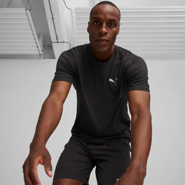 Tricou pentru bărbați Puma Run Clouds SS Tee 94% poliester, 6% elastan/ Black photo 3