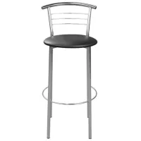 Scaun de bar DecoPrim Marco hoker chrome V-4 Piele eco/ Metal/ Black photo 2