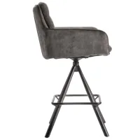 Scaun de bar Deco Maison B2194 Catifea/ Poliuretan/ Brown photo 3
